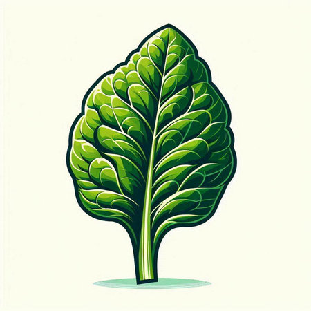 Leaf of lettuce on a white background. Vector illustration. Eps 10のイラスト素材