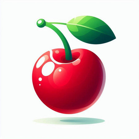 cherry isolated on white background. vector illustration. eps 10のイラスト素材