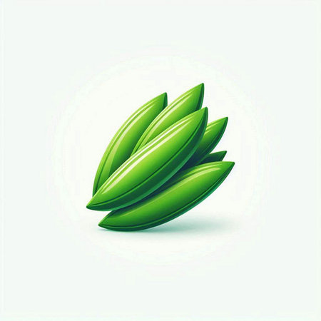 Green leaves on a white background. Vector illustration. Eps 10.のイラスト素材
