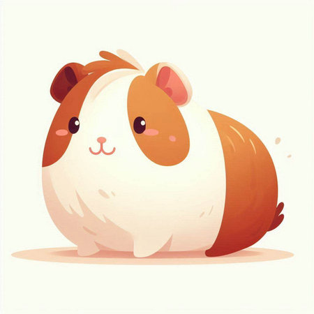 Cute guinea pig vector illustration. Cute guinea pig.のイラスト素材