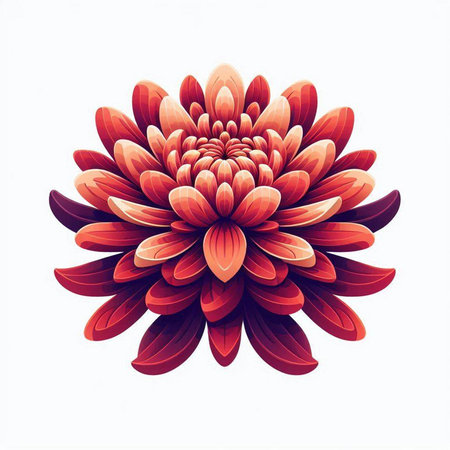 Dahlia flower isolated on white background. Vector illustration EPS10のイラスト素材