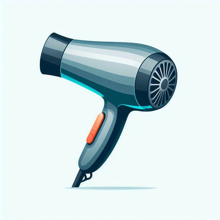 Hair dryer isolated on a white background. Vector illustration.のイラスト素材