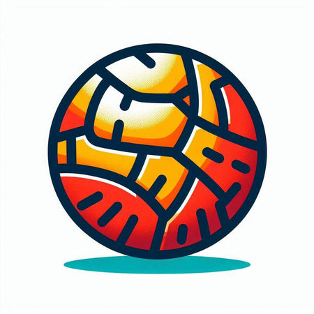 Volleyball ball icon isolated on white background. Vector illustration.のイラスト素材
