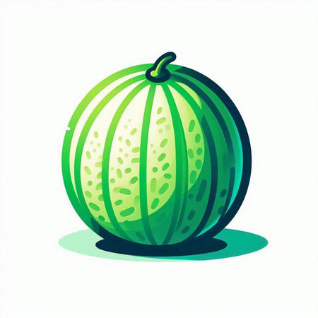 Watermelon. Vector illustration of a watermelon on a white background.のイラスト素材