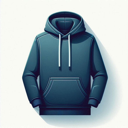 Hooded sweatshirt on a white background. Vector illustration.のイラスト素材