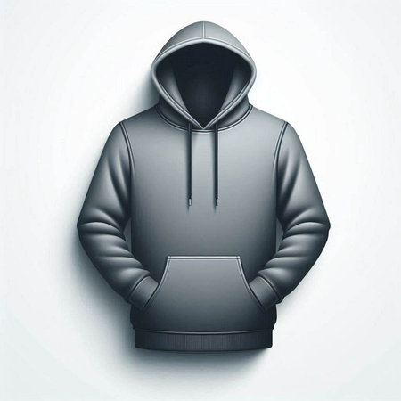 Hooded hooded sweatshirt isolated on white background. 3d renderingのイラスト素材
