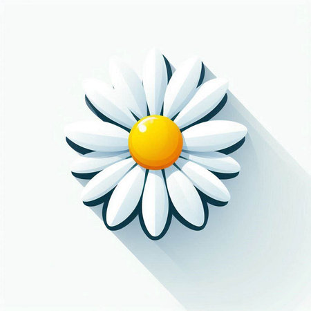 Daisy flower on white background. Vector illustration. Eps 10.のイラスト素材