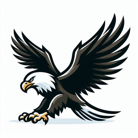 Eagle mascot. Vector illustration of an american bald eagle.のイラスト素材