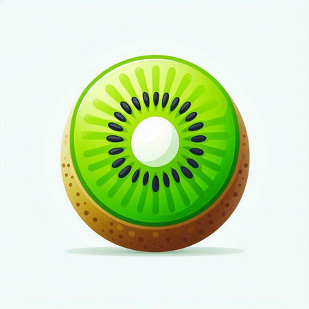 Kiwi fruit icon. Vector illustration of a kiwi fruit.のイラスト素材