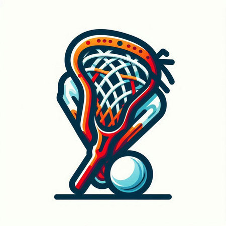 Vector illustration of a tennis racket and ball on a white background.のイラスト素材