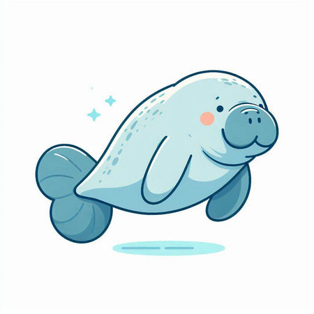 Cute baby seal on white background. Vector illustration in cartoon style.のイラスト素材
