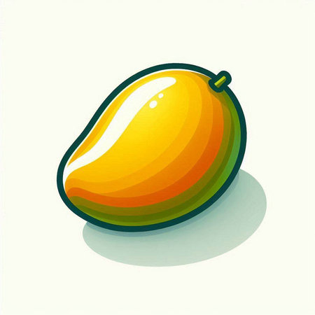 Mango fruit on white background. Vector illustration, eps 10のイラスト素材