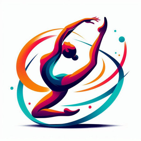 Silhouette of woman practicing yoga on a white background. Vector illustration.のイラスト素材