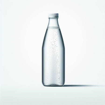 Plastic bottle with water on a white background. 3d renderingのイラスト素材