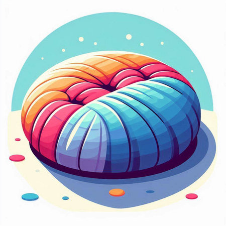 Illustration of a colorful sea shell on a white background - vectorのイラスト素材