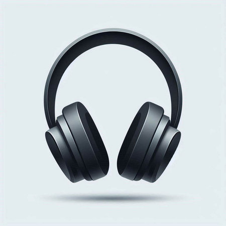 Headphones isolated on white background. Vector illustration. Eps 10.のイラスト素材