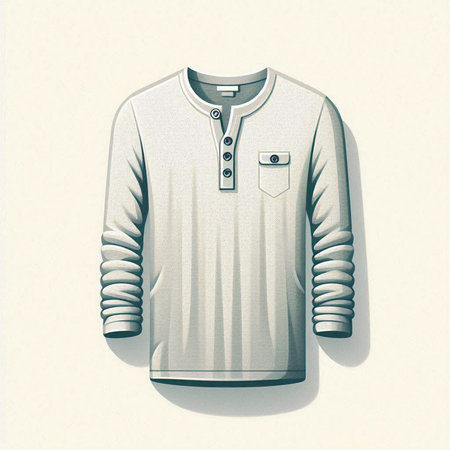 White polo shirt isolated on white background. 3d render illustrationのイラスト素材