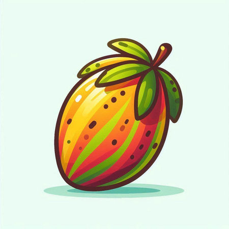 Strawberry fruit cartoon vector illustration isolated on white background. Vector illustration.のイラスト素材