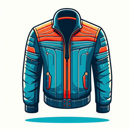 Vector illustration of a jacket. Isolated on a white background.のイラスト素材