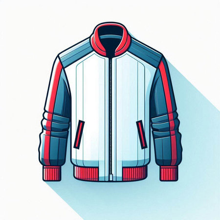 sport jacket vector illustration isolated on white background. sportswearのイラスト素材
