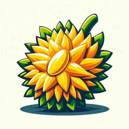 Illustration of sunflower on a white background. Vector illustration.のイラスト素材