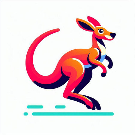 Kangaroo icon. Cartoon illustration of kangaroo icon for web designのイラスト素材
