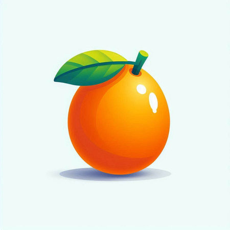 Orange fruit isolated on white background. Vector illustration. Eps 10.のイラスト素材