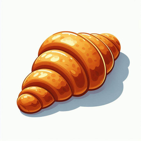 Croissant isolated on white background. Vector illustration. Eps 10のイラスト素材