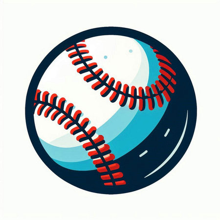 Baseball ball on white background. Vector illustration. Eps 10.のイラスト素材