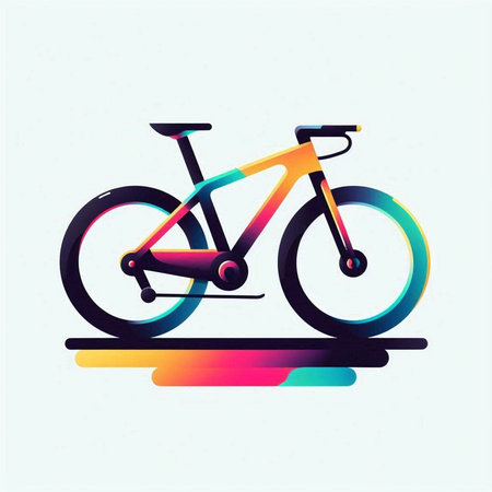 bicycle, vector illustration on a light background, eps 10のイラスト素材