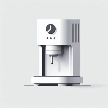 Coffee machine isolated on a white background. Vector illustration.のイラスト素材