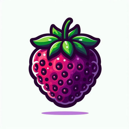 Strawberry vector illustration. Isolated on a white background.のイラスト素材