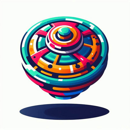 Colorful abstract vector illustration of a stylized globe on a white backgroundのイラスト素材