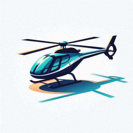 helicopter on white background, vector illustration, eps10のイラスト素材