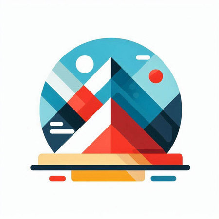 Abstract colorful geometric shapes. Modern minimalistic flat design. Vector illustrationのイラスト素材