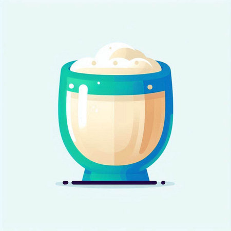 Coffee latte in a glass cup. Vector illustration.のイラスト素材