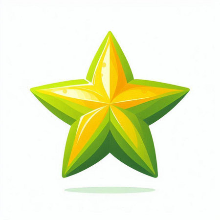 Star fruit icon on white background. Vector illustration. Eps 10.のイラスト素材