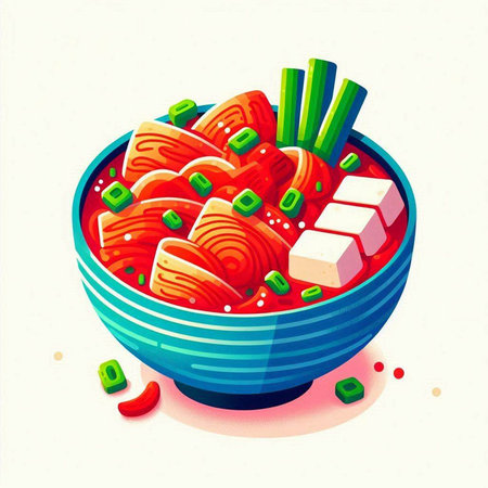 Sashimi in a bowl. Japanese food. Vector illustration.のイラスト素材