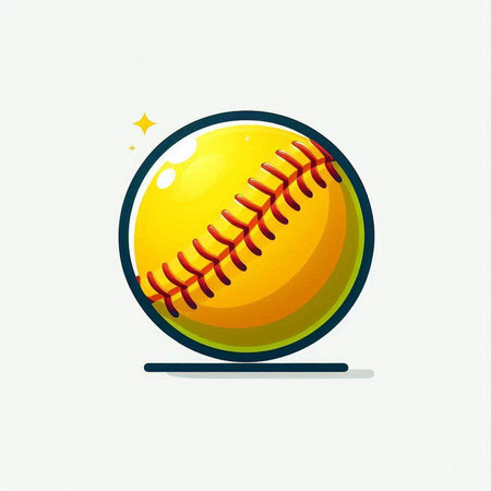 Baseball ball on white background. Vector illustration. Eps 10.のイラスト素材