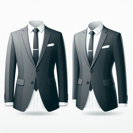 Tuxedo suit isolated on a white background. 3d renderのイラスト素材