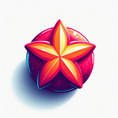 Abstract red star on white background. Vector illustration. Eps 10.のイラスト素材