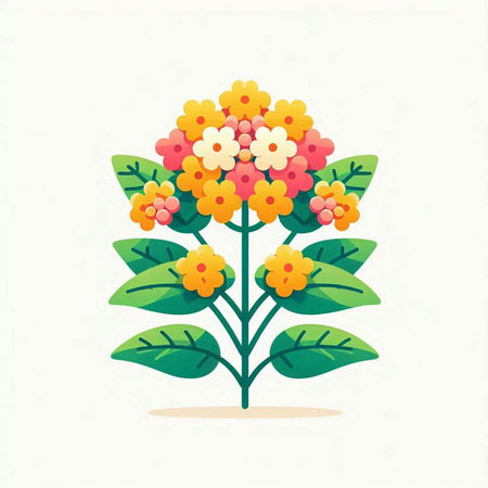 Flower icon on white background. Flat style. Vector illustration.のイラスト素材