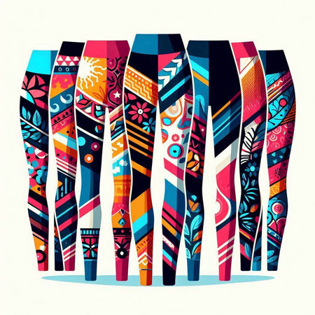 Colorful vector set of women's underwear. Hand drawn illustration.のイラスト素材