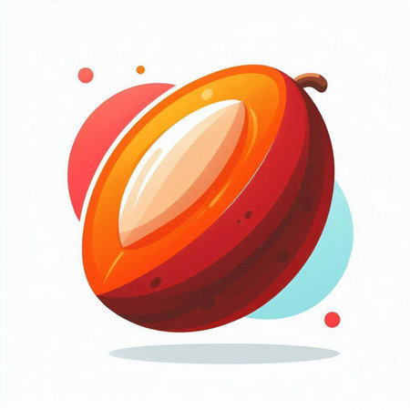 Vector illustration of ripe plum on a white background. Fresh fruit.のイラスト素材