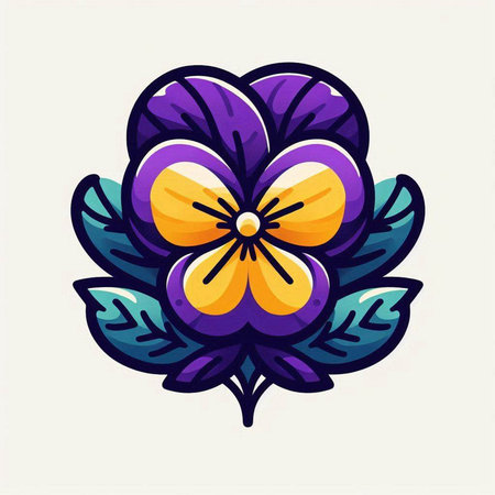 Colorful flower icon. Design element for logo, label, emblem, sign. Vector illustrationのイラスト素材