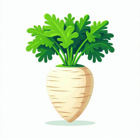 Radish isolated on white background. Vector illustration. Eps 10.のイラスト素材