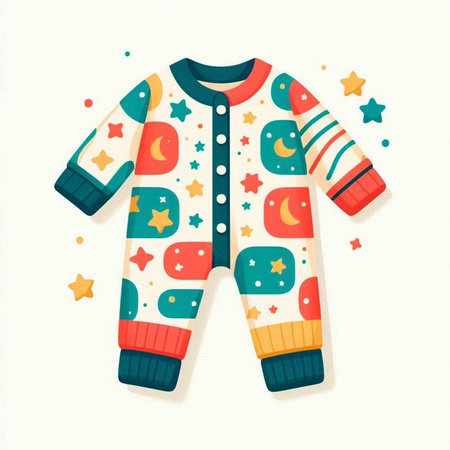 Children's winter clothes. Vector illustration of a warm sweater with a pattern.のイラスト素材
