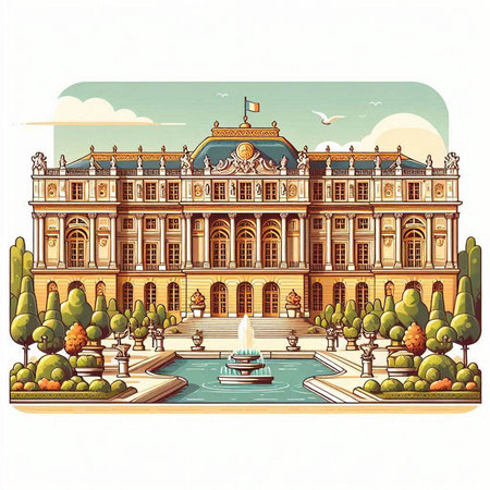 Palace of the Parliament of Hungary, Budapest. Vector illustration.のイラスト素材