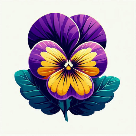 Violet flower isolated on white background. Vector illustration. EPS 10のイラスト素材