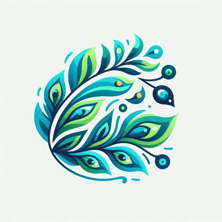Vector illustration of ornate peacock feather. Decorative element for your designのイラスト素材